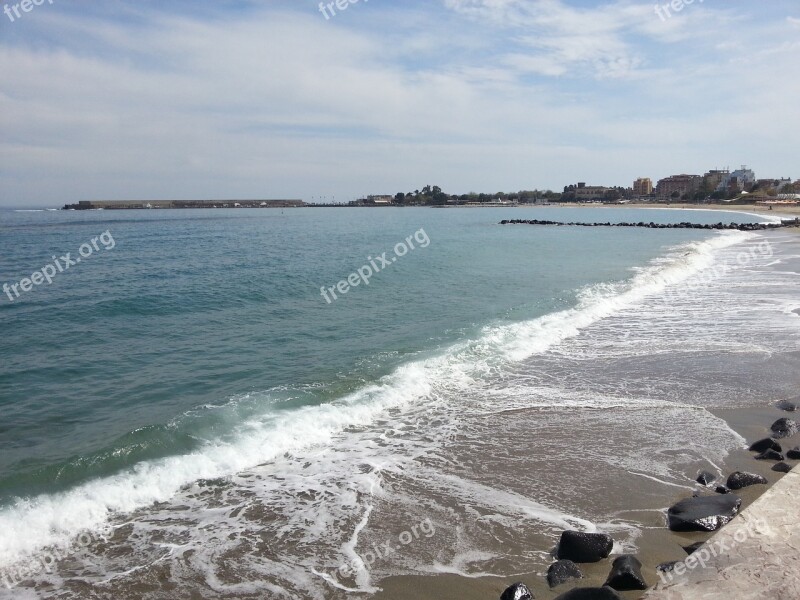 Sea Taormina Sky Landscape Day