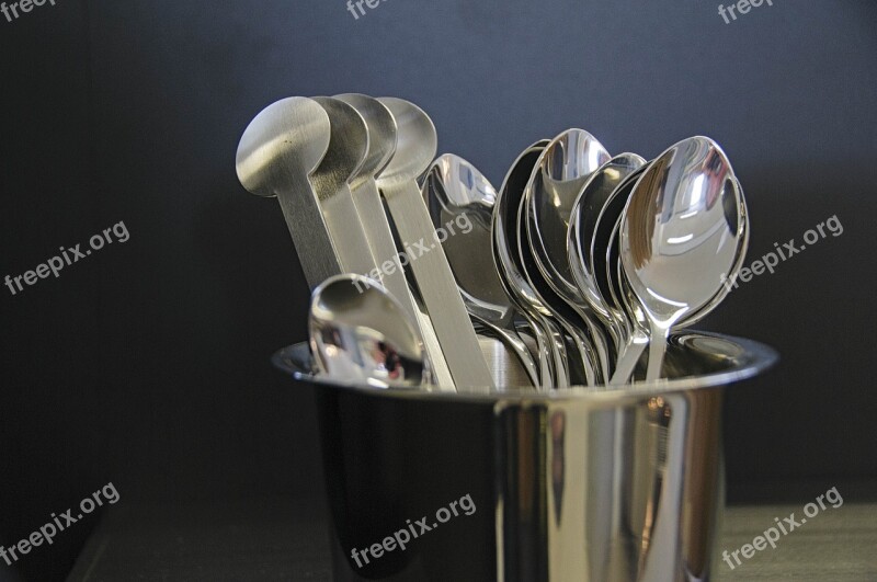 Spoon Cutlery Still Life Silver Cafe