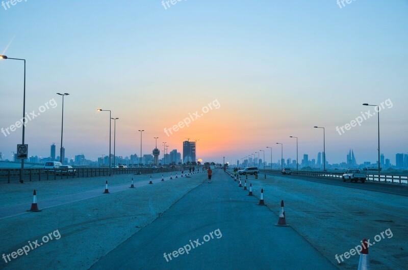 Sunset Sundown Bahrain Free Photos