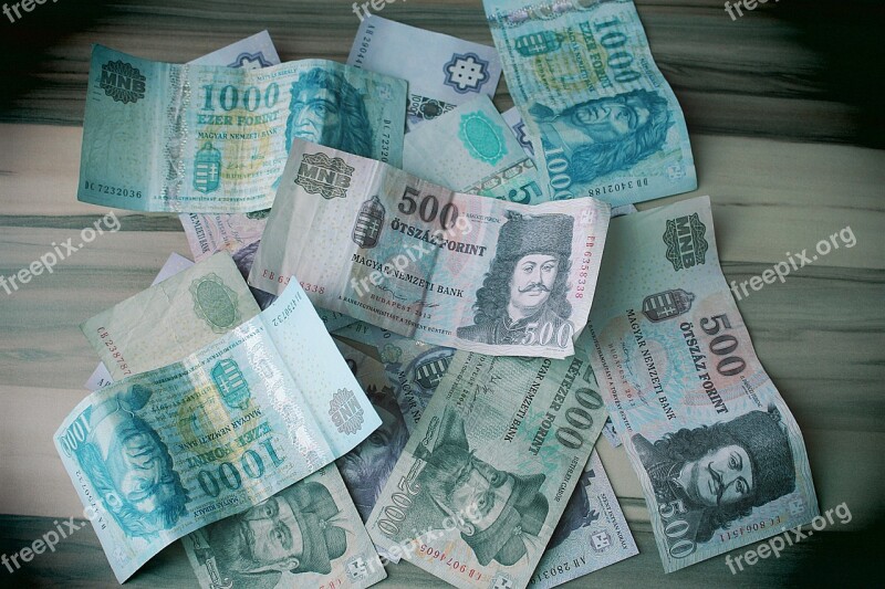 Huf Hungarian Currency Paper Money Bills Free Photos