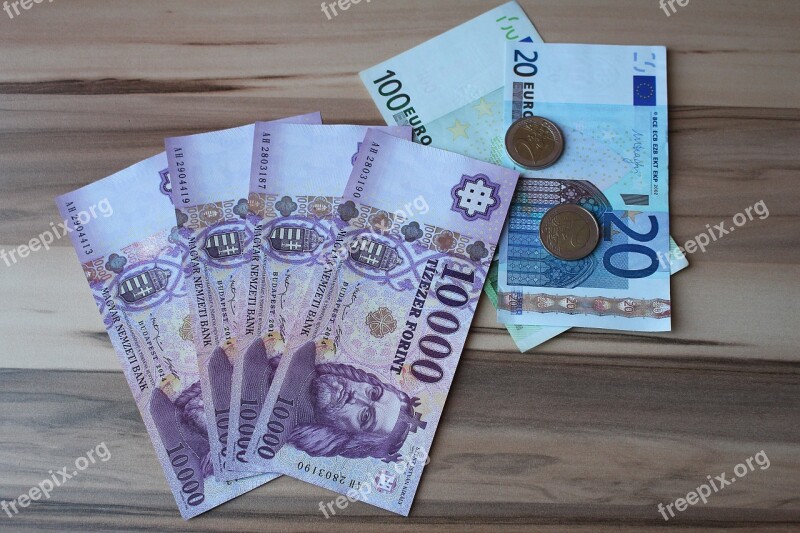 Huf Euro Money Bills Paper Money