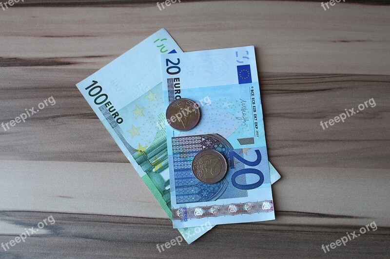 Euro Money Bills Paper Money Coins