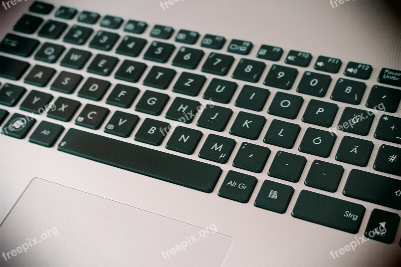 Laptop Keyboard Notebook Close Up Keys