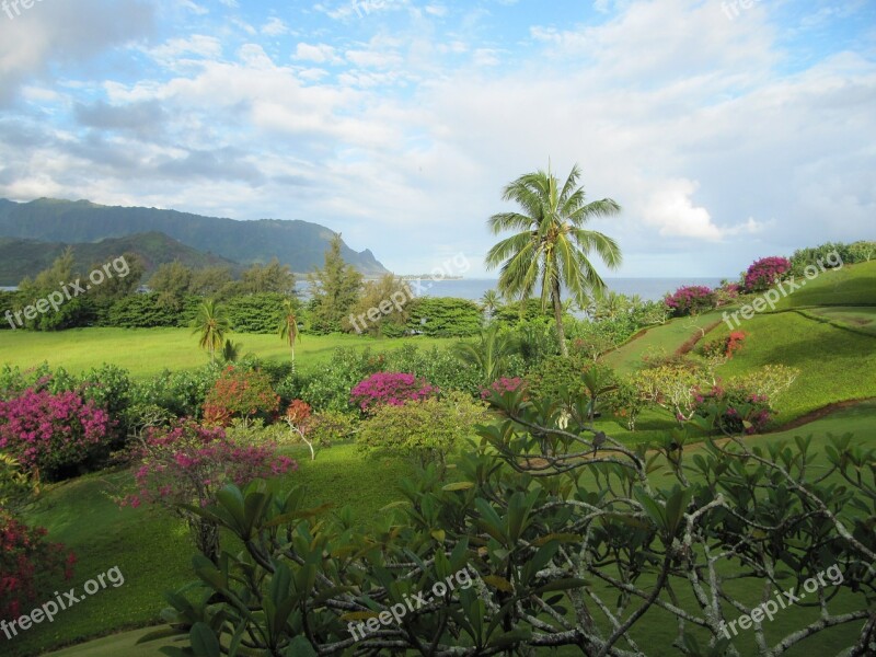 Kauai Hanalei Bay Ocean Pacific Paradise