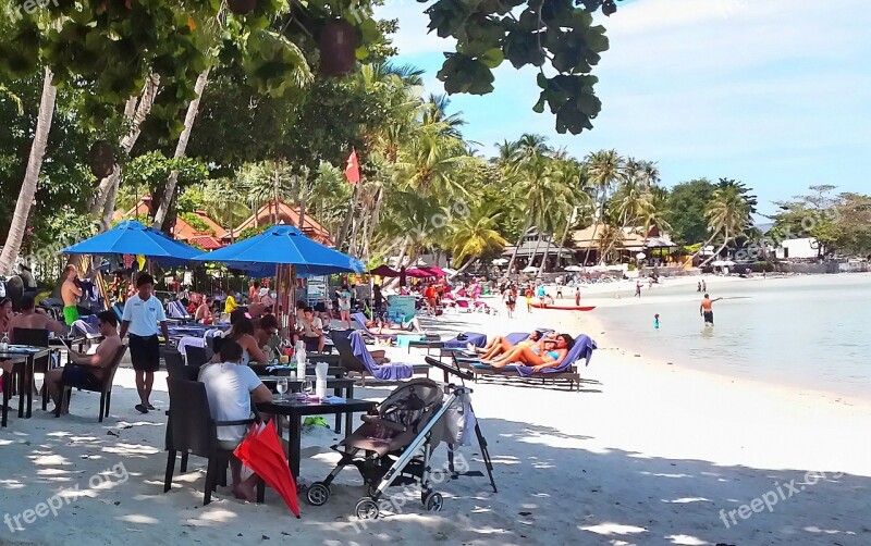 Beach Chaweng Samui Thailand Travel