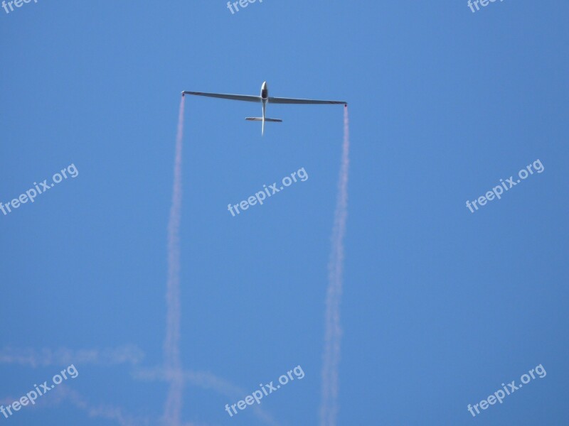 Glider Aircraft Stunt Smoke Bombs Free Photos