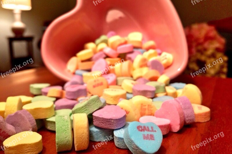 Candy Valentine Rainbow Heart Love