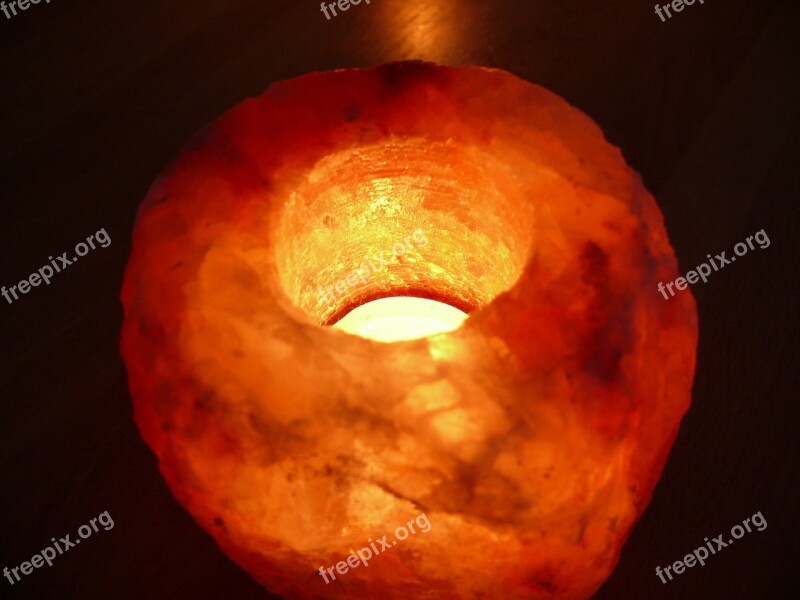 Salt Crystal Light Tealight Burn Romance