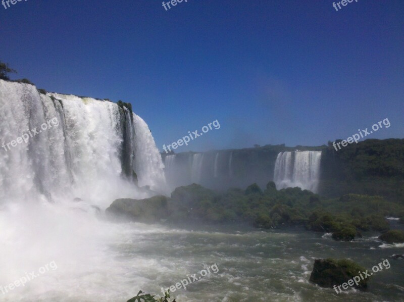 Iguazu Falls Water Paraná The Iguaçu River Foz Do Iguaçu