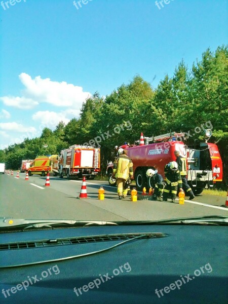 Accident A11 Motorway Fire Doctor On Call Ambulance