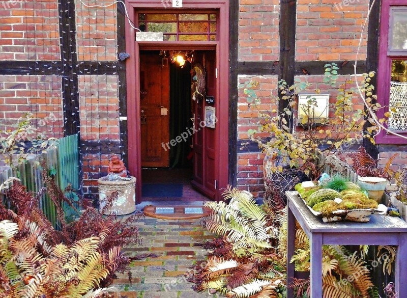 House Entrance Nostalgic Old Door Historically Entrance Door