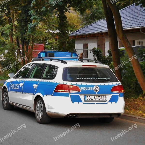 Police Vehicles Brandenburg Germany Free Photos