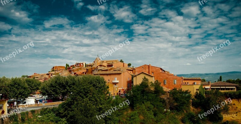 Village Provence France Sky Ochre