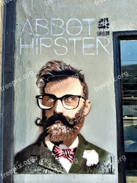 Street Art Mann Gesicht Person Hipster