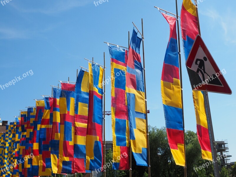 Flags Blow Flutter Commemorative Event Free Photos