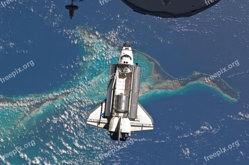 Space Shuttle Atlantis Docking Space Station Iss Astronaut