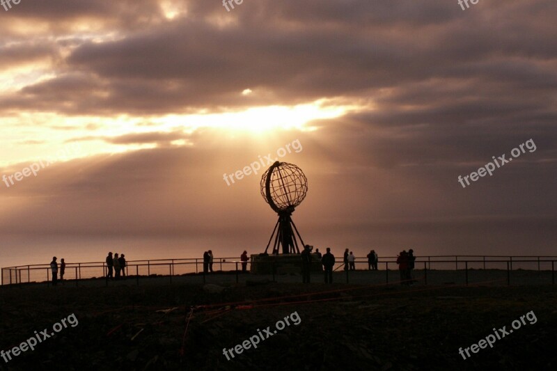 North Cape Sunrise Natural Free Photos