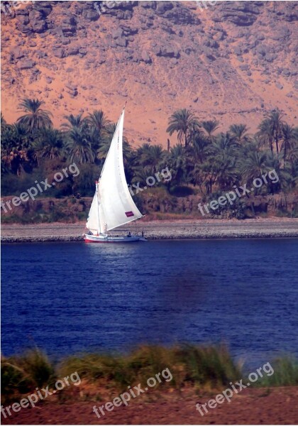 Dhow Sailing Vessel Nile River Boat Traditional