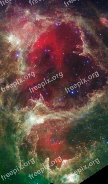 Star Forming Region Of Space W5 Infrared Portrait Nasa Spitzer Space Telescope