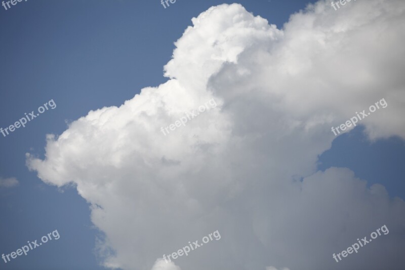 Sky Cloud Clouds Blue White