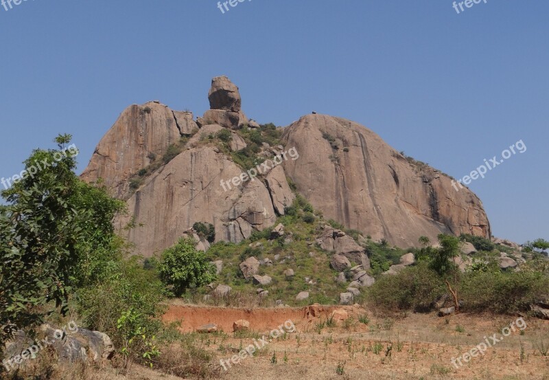 Rock Formation Hillock Granite Erosion Boulders