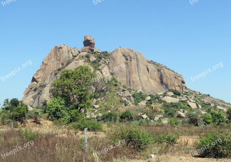 Rock Formation Hillock Granite Erosion Boulders