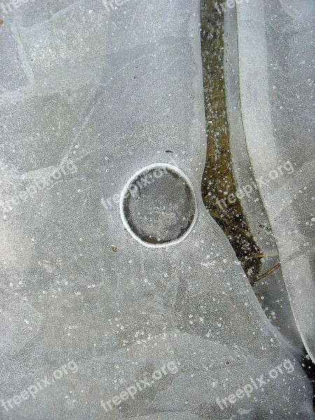 Ice Frost Winter Circle Water