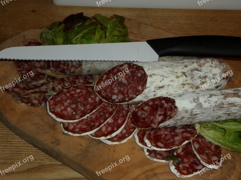 Salami Sliced Discs Sausage Sausage Slices