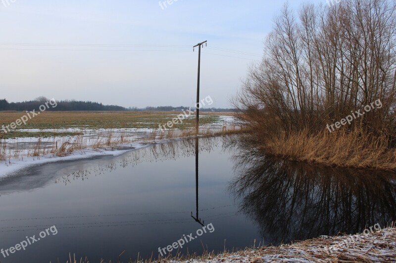 Mirroring Lake Water Mood Nature