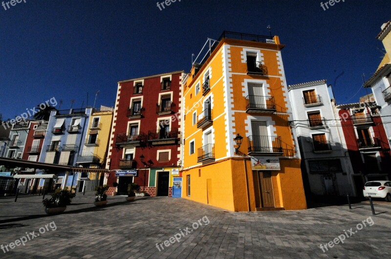 Villajoyosa Spain Houses Façades City