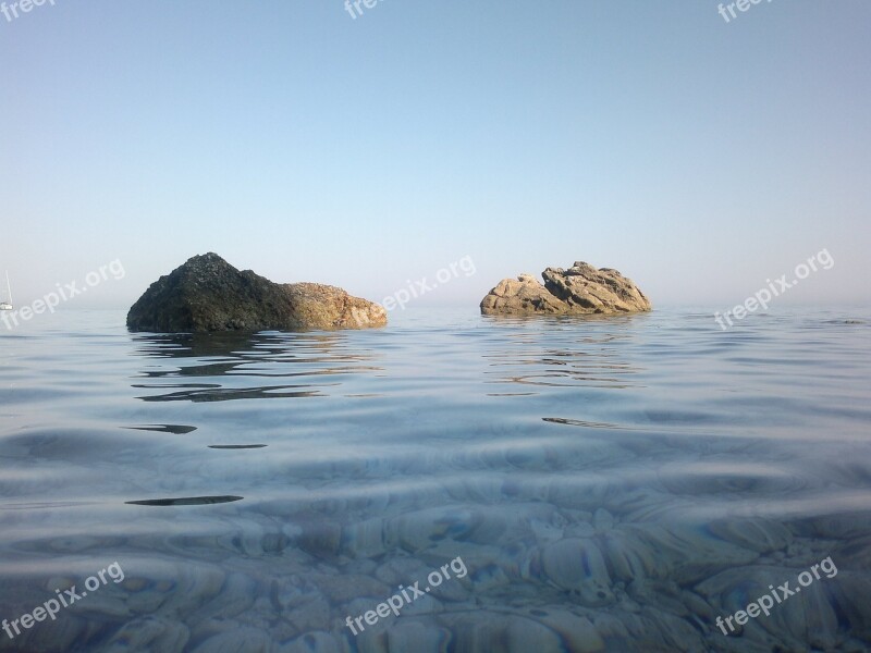 Boulders Water Rocks Sea Italy