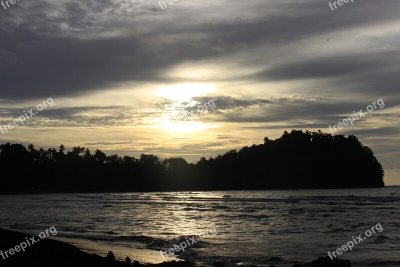 Beach Nature Sunset Sea Inspirational