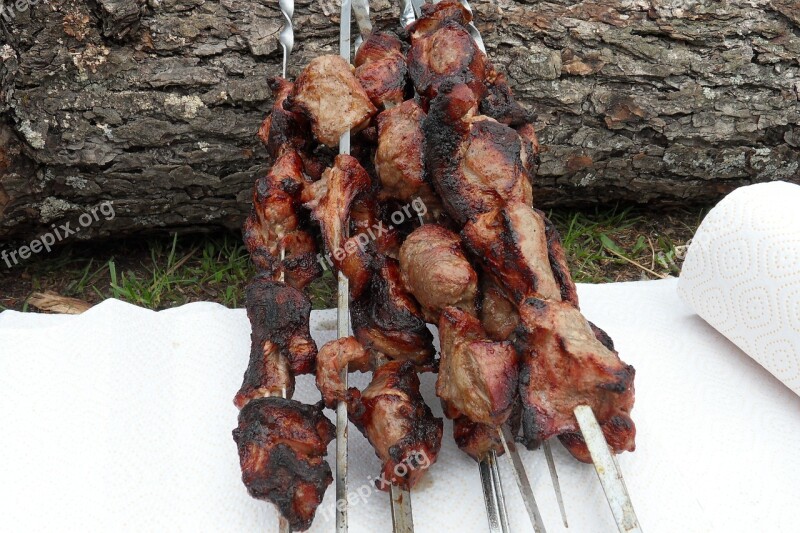 Shish Kebabs Fried Meat Skewers Free Photos