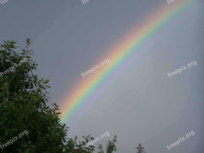 Rainbow Color Sky Colorful Nature