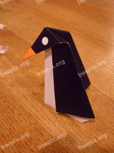 Penguin Origami Folded Folding Penguin Animal