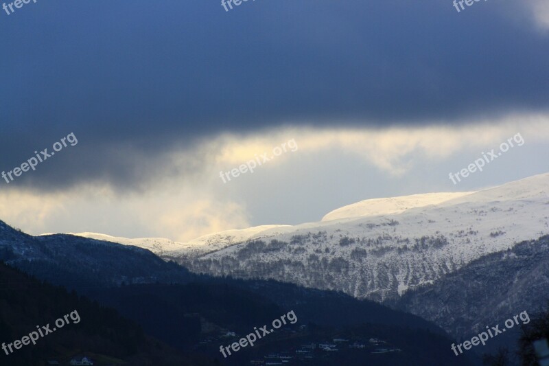 Horizon Winter View Hill Free Photos