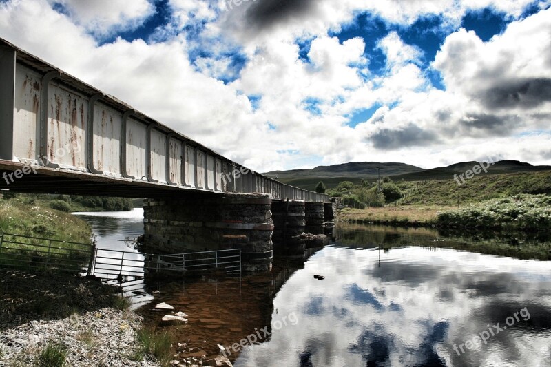 Bridge Train Scotland Scottish Highlands Free Photos