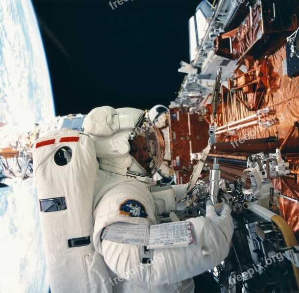 Astronaut Spacewalk Iss Tools Suit