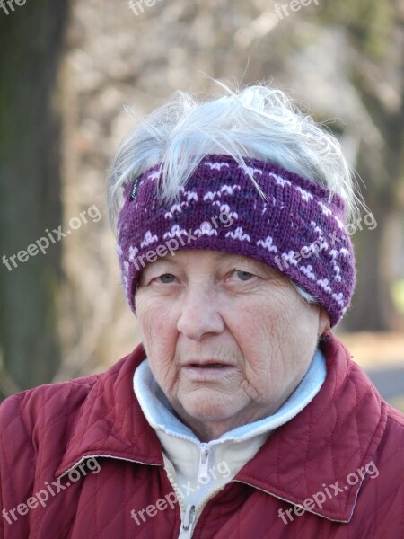 Grandma Portrait Walk The Way The Trees Free Photos