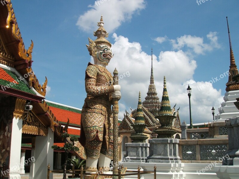 Thailand Royal Palace Statue Garden Free Photos