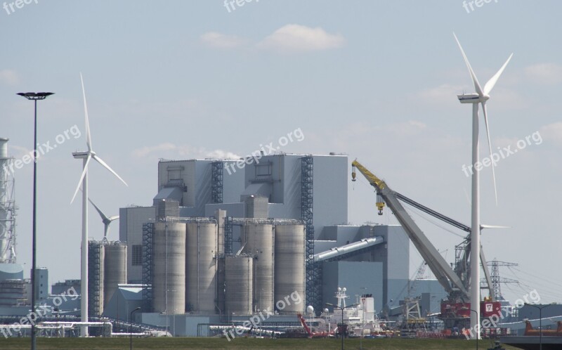 Industry Chemistry Delfzijl Windmills Free Photos