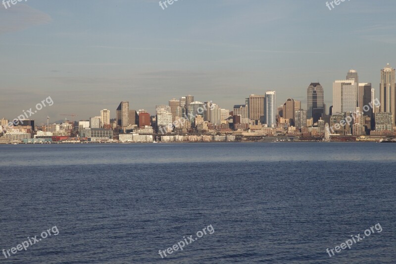 Seattle Skyline City Downtown America