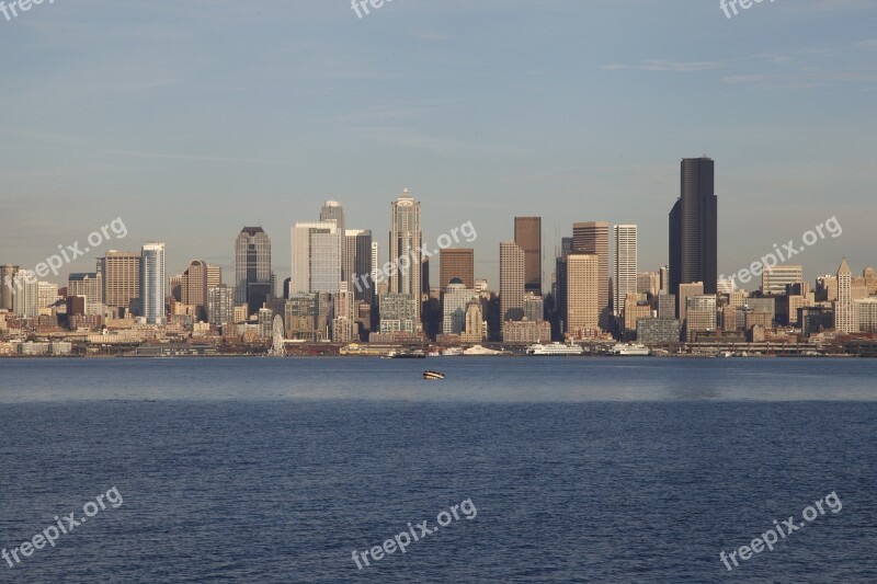 Seattle Skyline City Downtown America