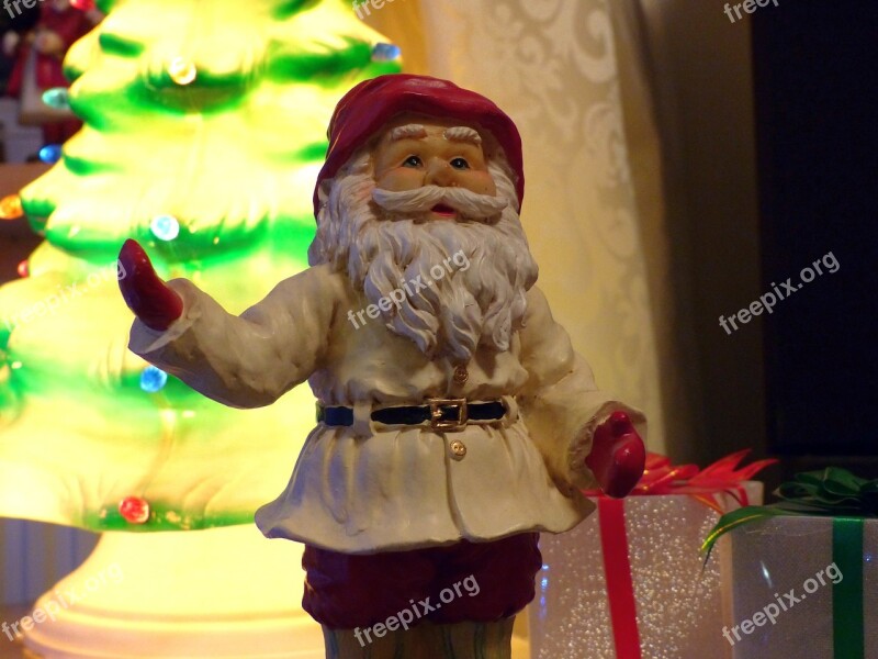 Santa Claus Colors Christmas Tree Christmas Gifts Figure