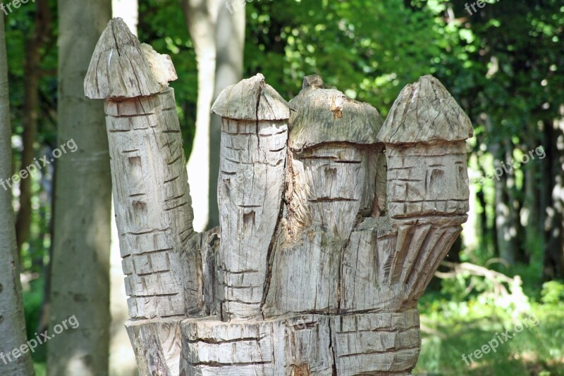 Wooden Figures Helsingborg Wooden Sculpture Forest Free Photos