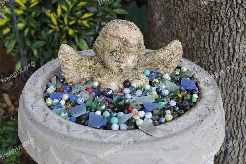 Angel Marbles Garden Statue Religion