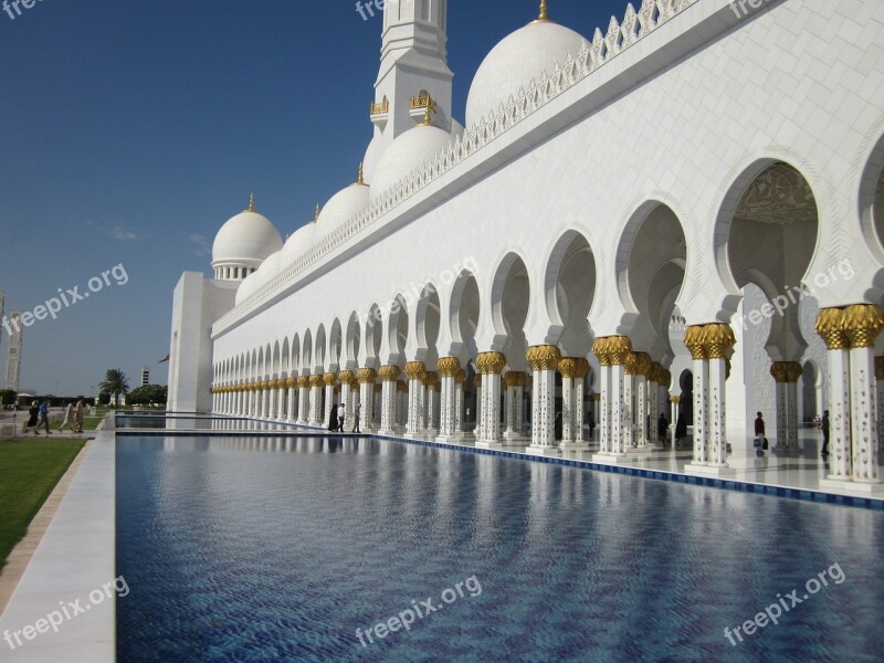 Emirates Mosque Abu Dhabi Sheikh Zayid Mosque Free Photos