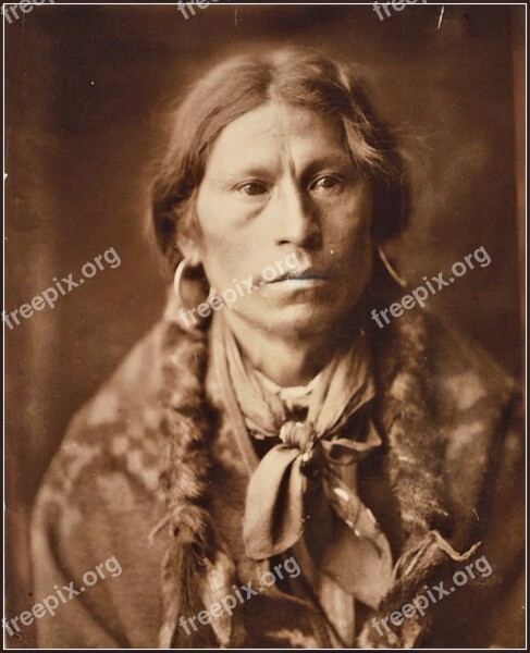 Chief Garfield Indian Old Vintage Sepia