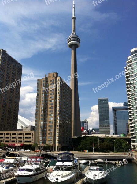 Toronto Cn Tower Tower Canadian Harbor