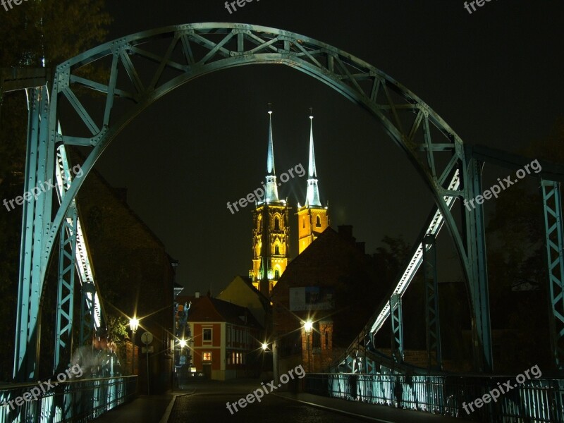 Ostrów Tumski Wrocław Bridge City Architecture